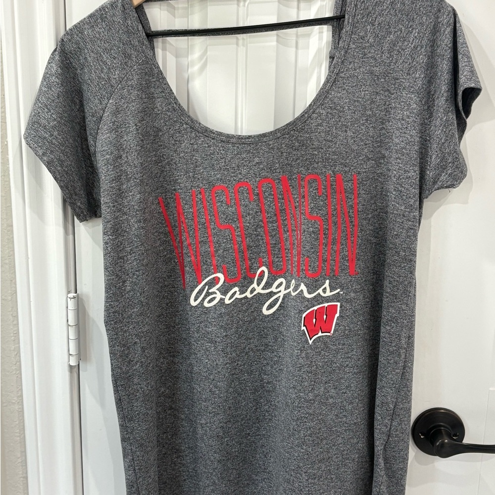 Rivalry Threads Gray Wisconsin Badgers Tee
